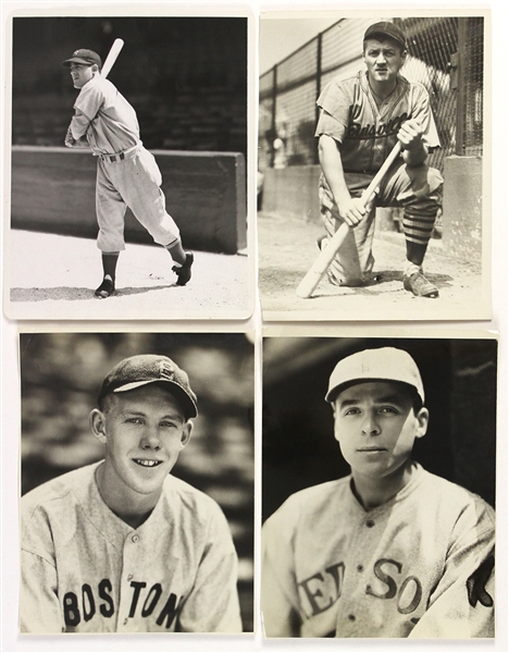 1930s Boston Red Sox & Louisville Colonels Original 8"x 10" Photos (4)