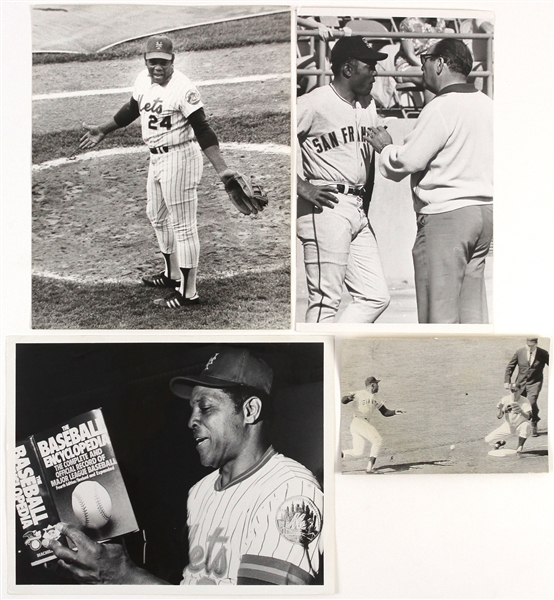 1970s Willie Mays San Francisco Giants / New York Mets Original 8"x 10" Photos (4)