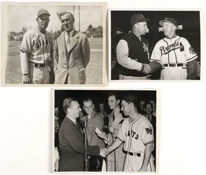 1940s Mel Ott New York Giants Original 8"x 10" Photos (3)