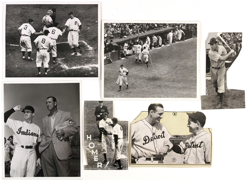 1930s-1950s Hank Greenberg Detroit Tigers Original 8"x 10" Photos (Lot of 6)