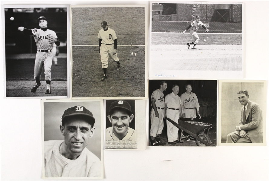 1930s-1970 Detroit Tigers Original 5"x 7" and 8"x 10" Photos (Lot of 7)