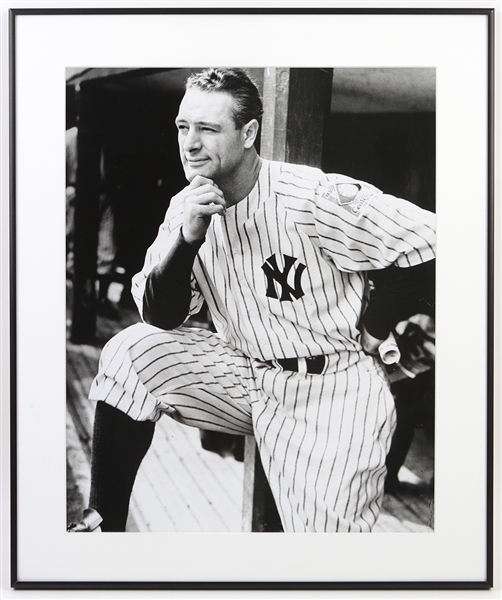 1939 Lou Gehrig New York Yankees 20"x 25" Framed Photo 