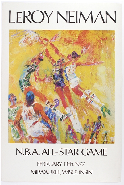 1977 LeRoy Neiman NBA All-Star Game 21"x 32" Poster 