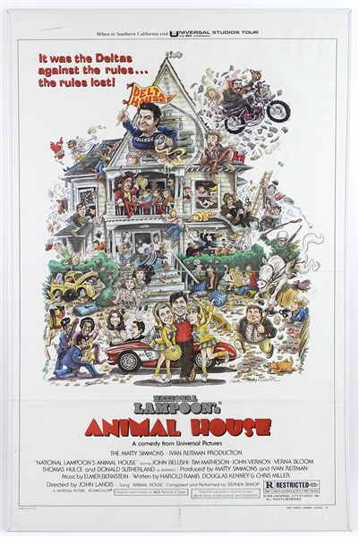 1978 National Lampoons Animal House 27"x 41" Framed Poster