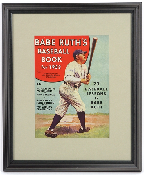 1932 Babe Ruth New York Yankees 15"x 18" Framed Baseball Book 