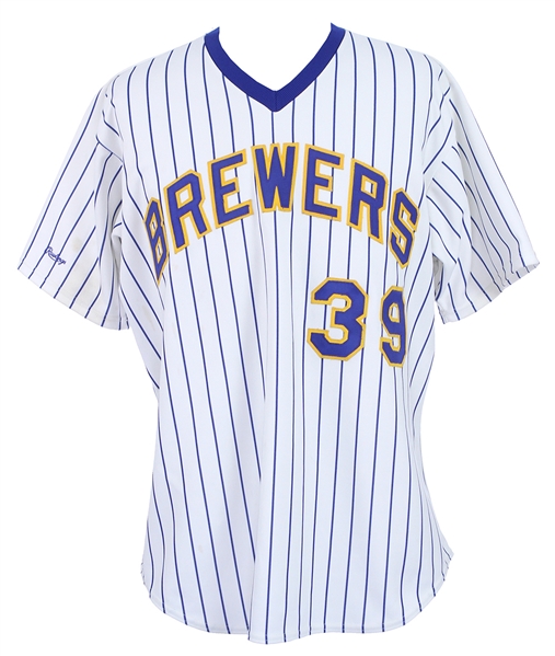 1990 Dave Parker Milwaukee Brewers Game Worn Home Jersey (MEARS A10)