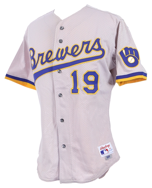 1991 Robin Yount Milwaukee Brewers Road Batting Practice Jersey (MEARS LOA)
