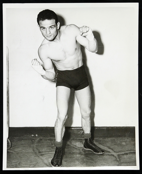 1960 Alphonse Halimi French Boxer 8"x 10" Reverse Autographed Photo 