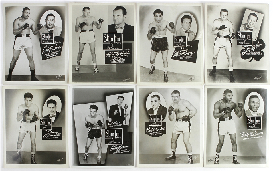 1950s Slidewell and Slim Jim Bows Photo Premiums Including Sonny Luciano, Bill Bossio, Bob Baker and more (Lot of 17)