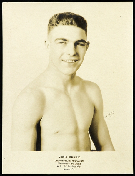 1921-1933 Young Stribling Fighter 6"x 8" Promotional Card 