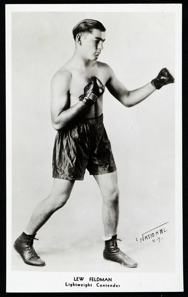 1930s Lew Feldman Jewish Lightweight Contender 4"x 6" Photo 