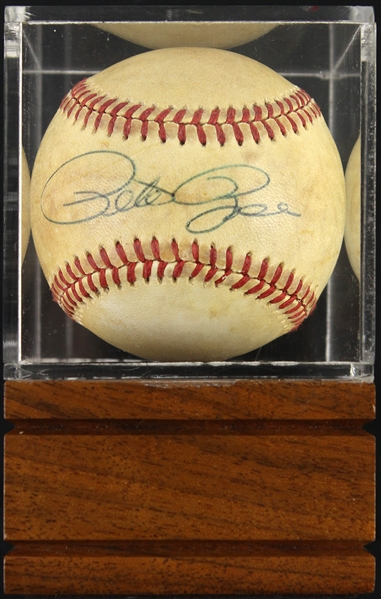 1970-1986 Pete Rose Autographed OBNL Baseball (MEARS LOA/JSA)