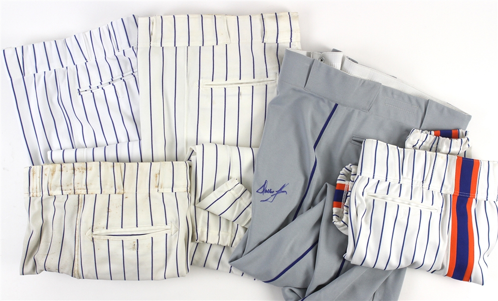 1977-2005 New York Mets Game Worn Pants Including Lenny Dykstra, Dallas Green, and More (Lot of 5) (JSA) (MEARS LOA)