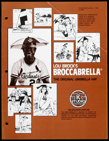 1979 Lou Brock St. Louis Cardinals "Broccabrella" Brochure