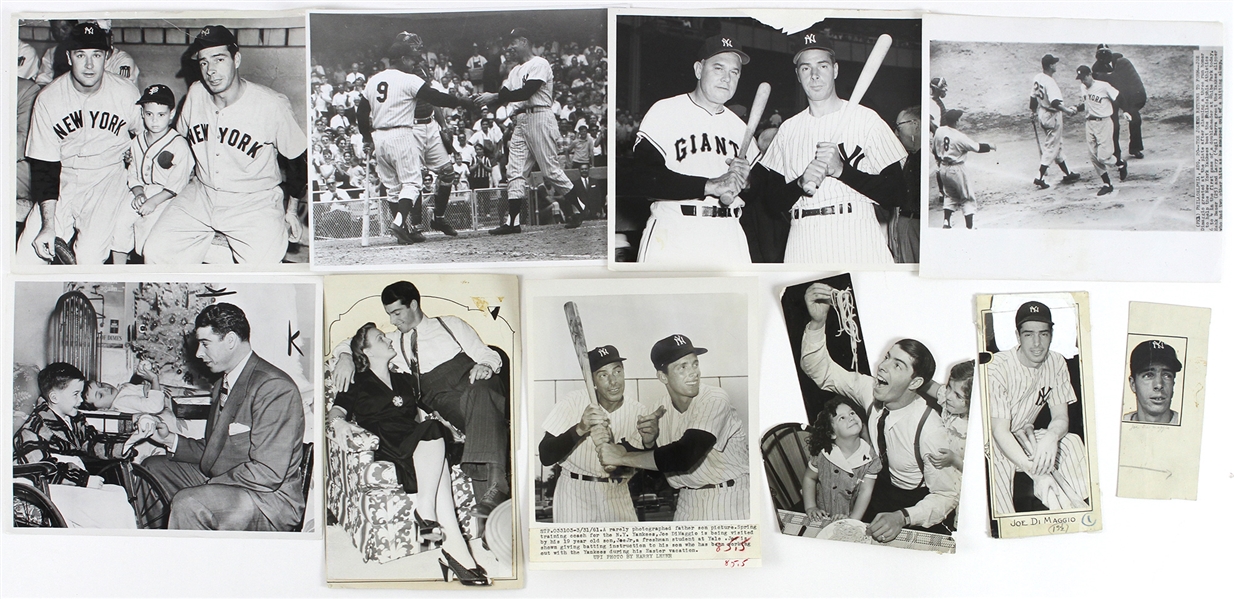1940s-1960s Joe DiMaggio New York Yankees Original 8"x 10" Photos (Lot of 10)