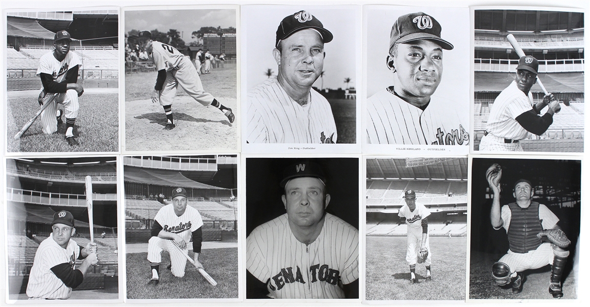 1950s-1960s Washington Senators Original 8"x 10" Photos Including Willie Kirkland, Jim King, Dick Billings and more (Lot of 20)