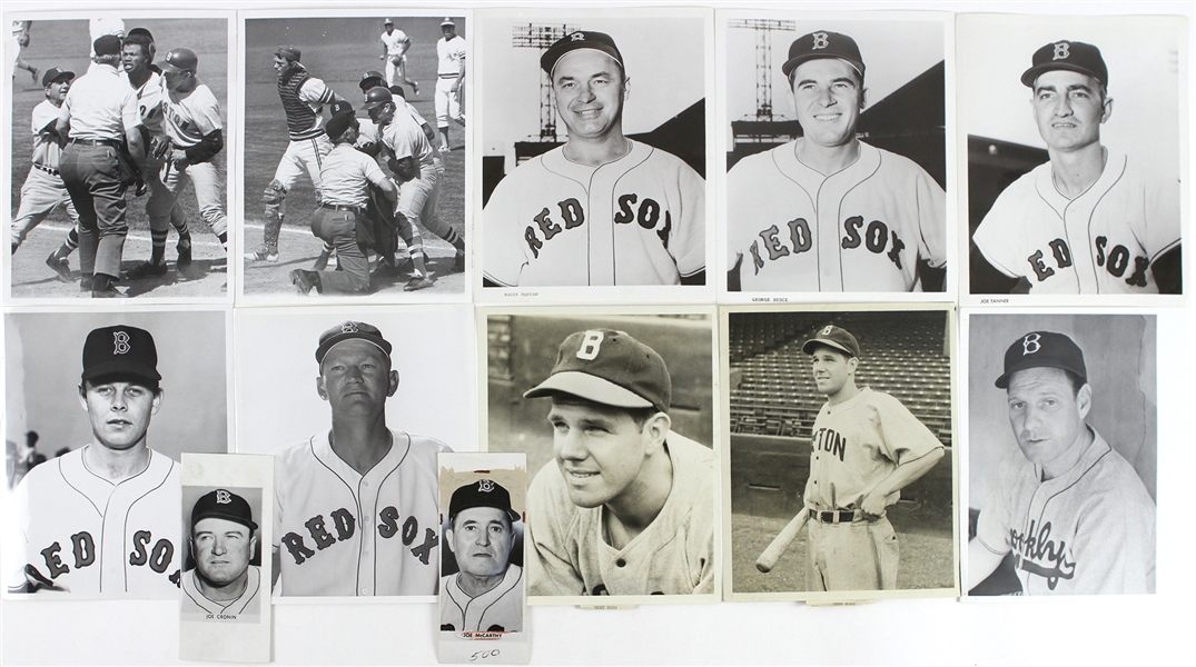 1940s-1950s Boston Red Sox Original 8"x 10" Photos Including Joe Cronin, Chet Ross, Ellis Kinder, and more (Lot of 33)