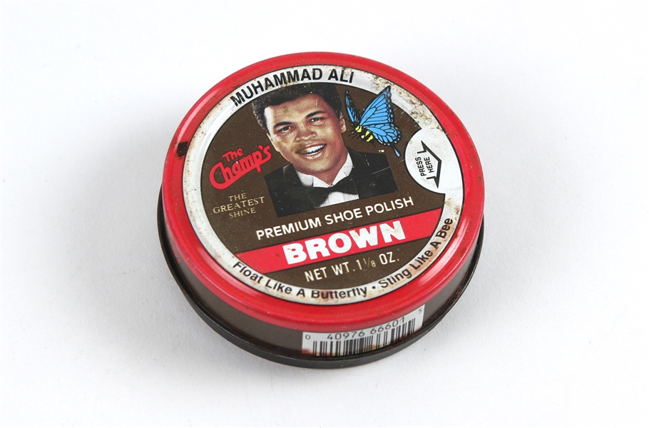1970s Muhammad Ali The Champs Premium Brown Shoe Polish 