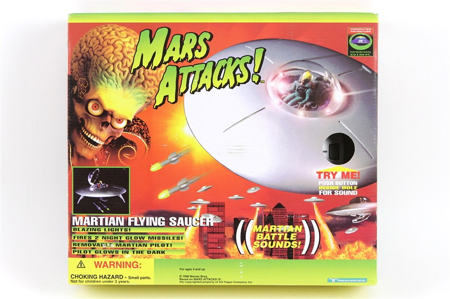1996 Mars Attacks! MIB Martian Flying Saucer 