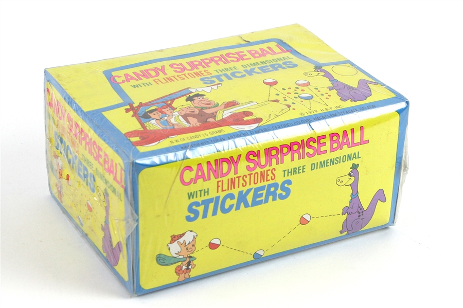 1979 Flintstones Candy Surprise Ball with Stickers Unopened Box of 24 