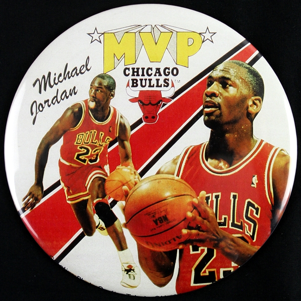 1988 Michael Jordan Chicago Bulls MVP 6" Pinback Button