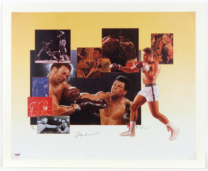 1990s Muhammad Ali Signed 18"x 22" limited edition lithograph Poster (PSA/DNA)