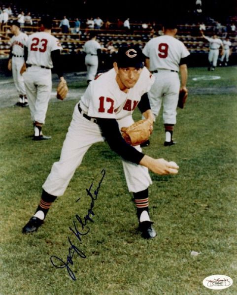 1960 Cleveland Indians Johnny Klippstein Autographed 8x10 Photo *JSA*