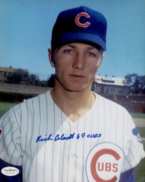 1969 Chicago Cubs Rick Bladt Autographed 8x10 Color Photo (JSA)