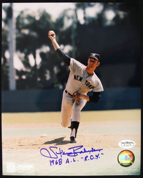 1968 Stan Bahnsen New York Yankees Signed 8 x 10 Color Photo (JSA)
