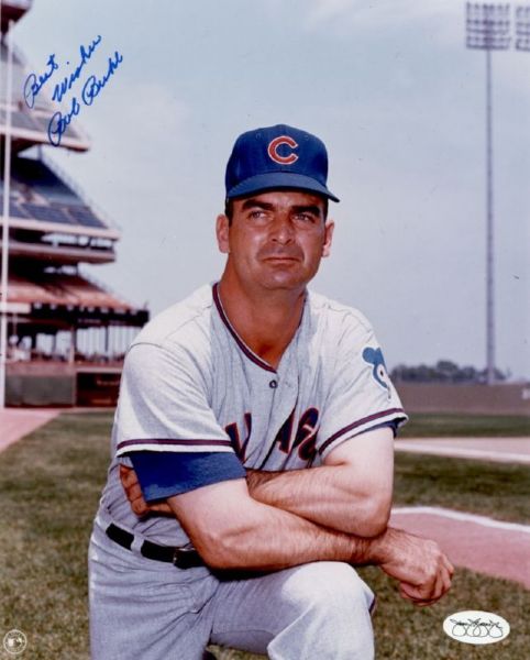 1962-65 Chicago Cubs Bob Buhl Autographed 8 x 10 Color Photo *JSA*