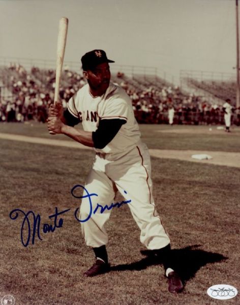 1949-56 New York Giants Monte Irvin Autographed 8x10 Color Photo (JSA)