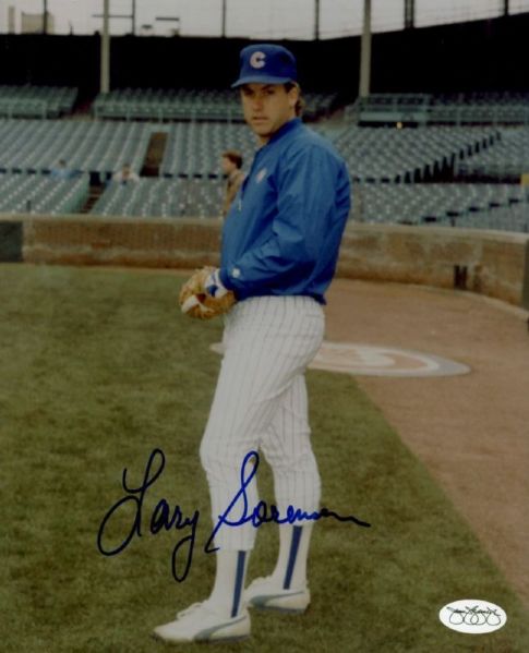 1985 Chicago Cubs Lary Sorensen Autographed 8x10 Color Photo JSA Hologram