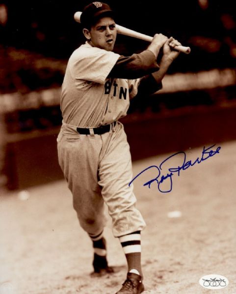 1943-47 Boston Red Sox Roy Partee Autographed 8x10 Sepia Photo *JSA*
