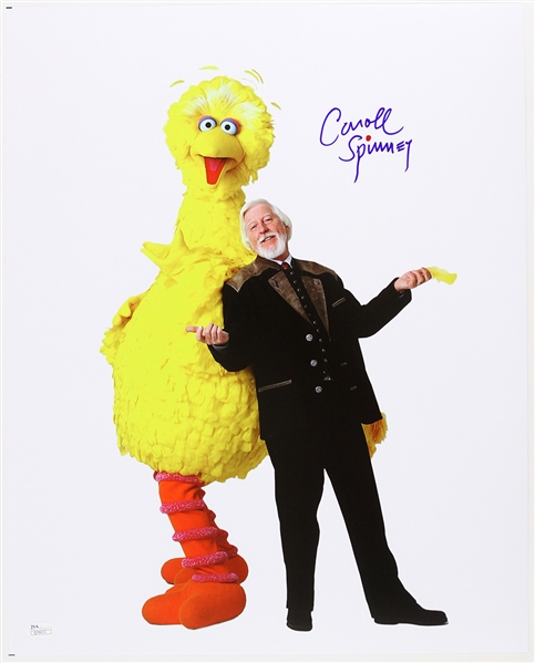 1969-2016 Carroll Spinney & “Big Bird” Sesame Street LE Signed 16x20 Color Photo (JSA)