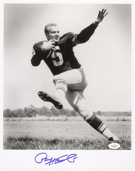 1957-1966 Paul Hornung Green Bay Packers Signed 11"x 14" B&W Photo *JSA*