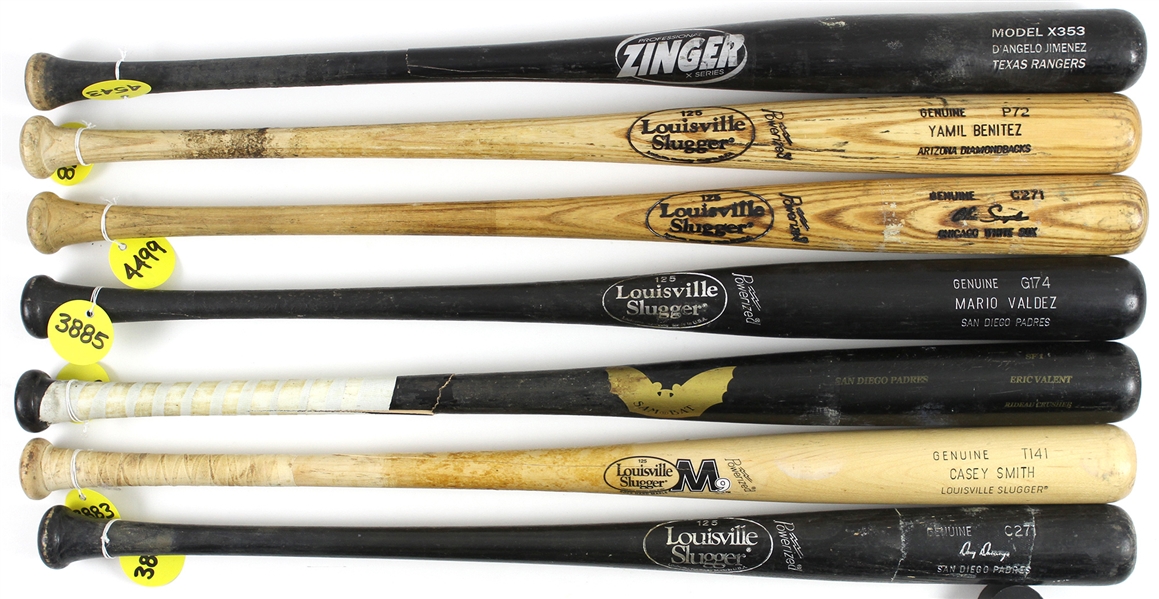1990-2014 Professional Model Game Used Bat Collection - Lot of 21 w/ Jason Kendall, Royce Clayton, Mickey Morandini, Henry Rodriguez, Marquis Grissom & More (MEARS LOA)