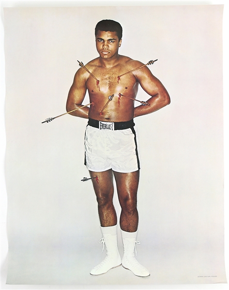 1968 RARE Muhammad Ali "Saint Sebastian" 20"x 26" Promotional Poster (George Lois Used For 1968 Esquire Cover)