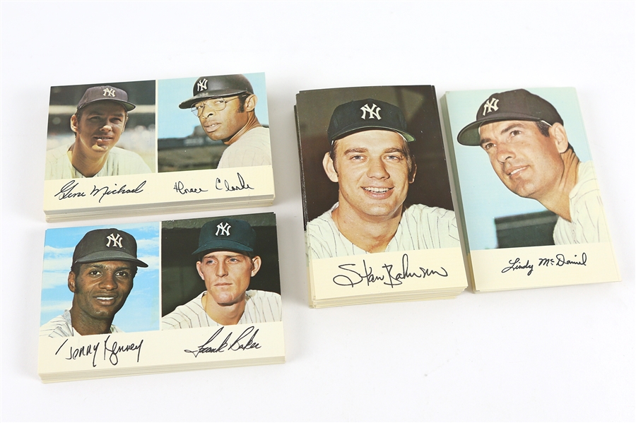 1960s New York Yankees Edited Sports Personalities 3"x 5" Postcards Including Lindy McDaniel, Stan Bahnsen, and more (Lot of 170+)