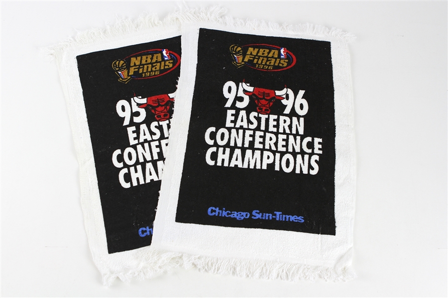 1995-96 Chicago Bulls NBS Finals Eastern Conference Champions 10"x 17" Hand Towels 
