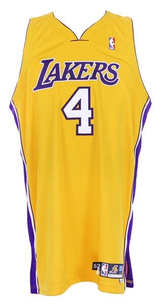 2005-06 Luke Walton Los Angeles Lakers Signed Game Worn Home Jersey (MEARS LOA/*JSA*)