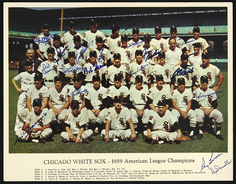 1959 American League Champion White Sox Multi-Signed Team-Issued Photo (JSA)