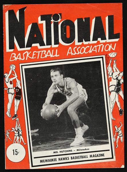 1951-1952 Milwaukee Hawks Basketball Magazine