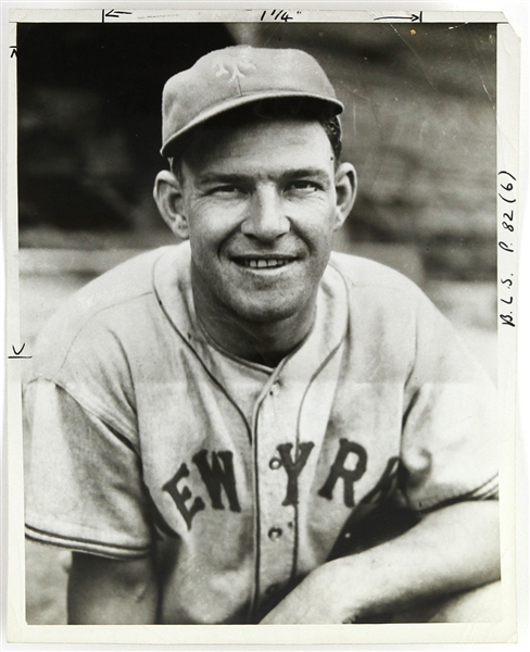 1926-1948 Mel Ott New York Giants Original 7"x 9" Photo 