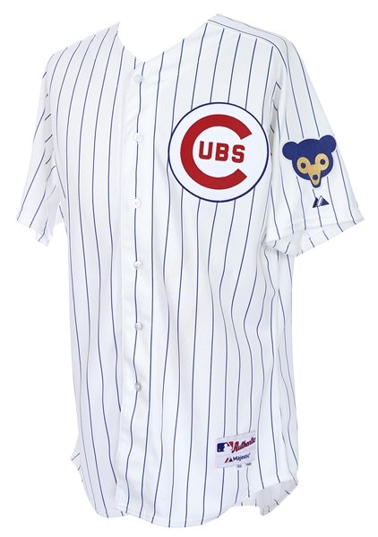 2014 (July 13) Luis Valbuena Chicago Cubs Game Worn 1969 Throwback Jersey (MEARS LOA/MLB Hologram)