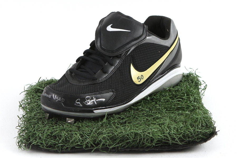 2008 Grant Balfour Tampa Bay Rays Game-Worn Signed Nike Cleat & Actual World Series Game Used Turf Square
