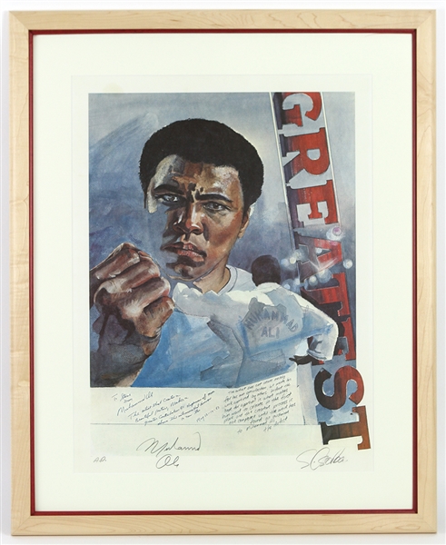 1983 Muhammad Ali "The Greatest" Signed 26"x 32" Framed Lithograph (JSA)