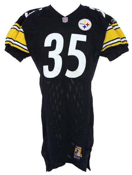 2001 Dan Kreider Pittsburgh Steelers Game Worn Home Jersey (MEARS LOA/Team Letter) AFC Championship Game