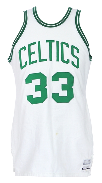 1985 Larry Bird Boston Celtics Game Worn Home Jersey (MEARS A5)