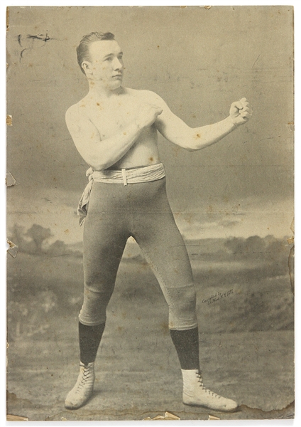 1887 Antique 9"x13" Boxing Photo