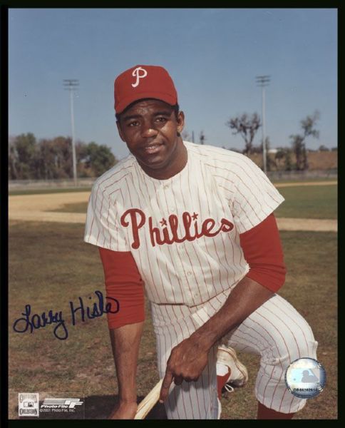 1968-71 Philadelphia Phillies Larry Hisle Autographed 8x10 color Photo JSA